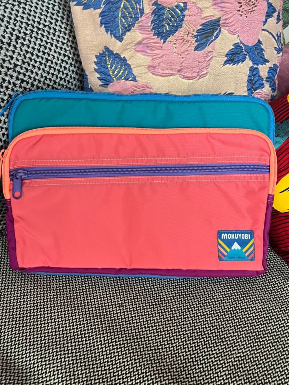 Mokuyobi 13" Laptop Case in Blue Melon Coral Multi - Picture 5 of 7
